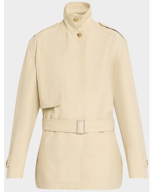 Vince Cotton-Blend Short Jacket - Natural