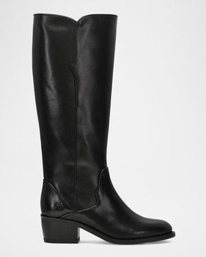 Frye Carson 2 Piping Tall Leather Boots - Black