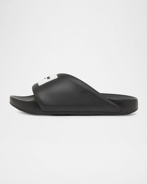 Givenchy Logo Label Slide Sandals - Black