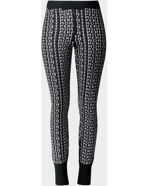 Perfect Moment Monogram Merino Wool Leggings - Gray