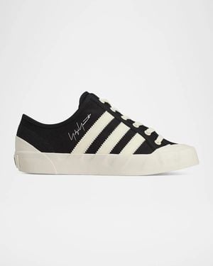 Y-3 Apos;S Adria Textile And Leather Low-Top Sneakers - Black