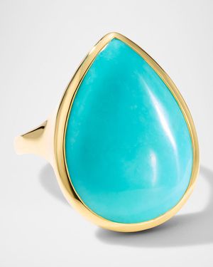Ippolita 18K Polished Rock Candy Medium Teardrop Ring - Blue