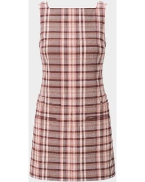 STAUD Shea Plaid Mini Dress - Multicolor
