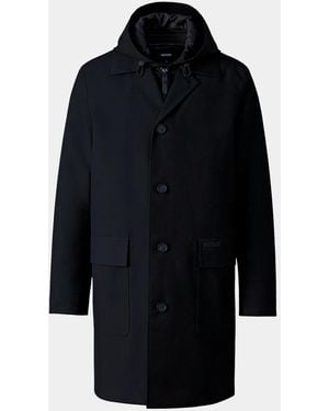 Mackage Apos;S Mathias 3-In-1 Balmacaan Coat With Removable Down Liner - Blue