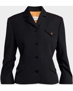 Versace Informal Single-Breasted Jacket - Blue