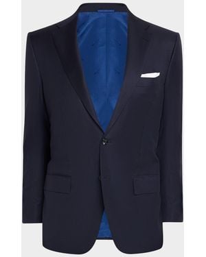 Kiton Apos;S Virgin Wool Single-Breasted Blazer - Blue