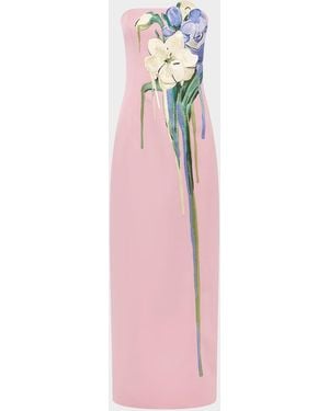 LEO LIN Rayna Embroidered Bustier Maxi Dress - Pink