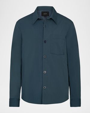 Vince Apos;S Insulated Technical Cotton Shirt Jacket - Blue