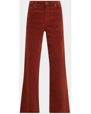 FRAME Le Slim Palazzo Corduroy Jeans - Red
