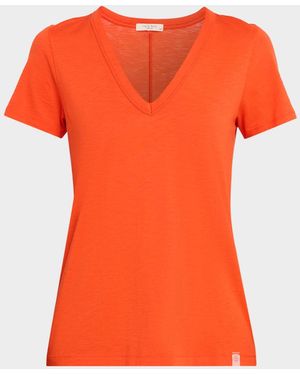 Rag & Bone The Slub Vee T-Shirt - Orange