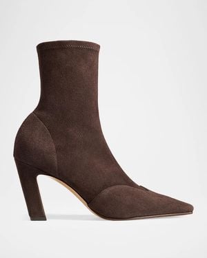 KHAITE 85Mm Nevada Suede Ankle Boots - Brown