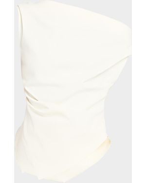 Rohe Draped One-Shoulder Top - Natural