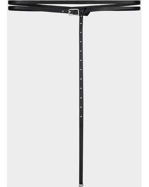 Givenchy Voyoou Double Wrap Skinny Leather Belt - White