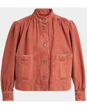 Chloé Gathered Denim Jacket