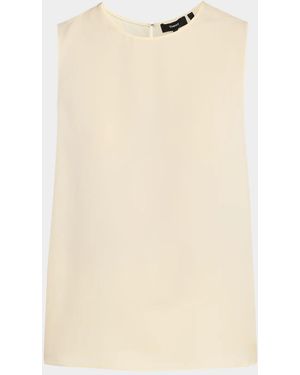 Theory Silk Straight Shell Top - Natural
