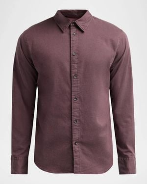 Rag & Bone Tomlin Stretch-Cotton Shirt - Purple