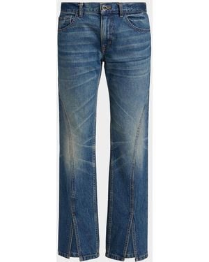 Brandon Maxwell The Campbell Spiral Seam Jeans - Blue