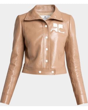Courreges Vinyl Reedition Jacket - Natural