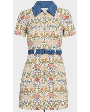 Cinq À Sept Bea Zip-Front Mini Dress - Multicolor