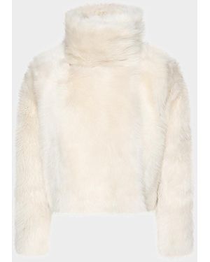 Yves Salomon Toscana Lambskin Short Jacket - Natural