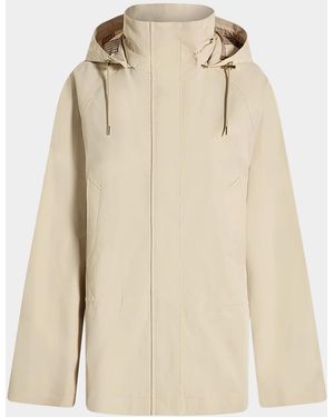 Varley Etta Short Hooded Rain Jacket - Natural