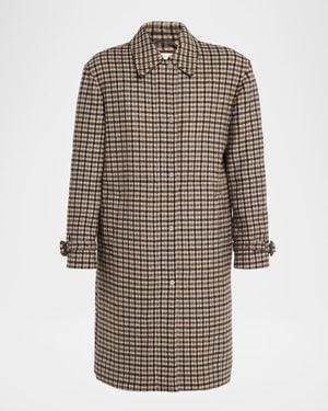 Vince Plaid Car Coat - Multicolor