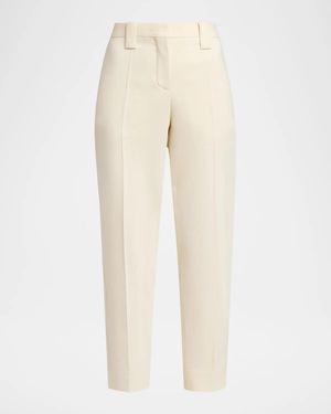 Versace Jeans Couture Stretch Wool Evening Pants - Natural