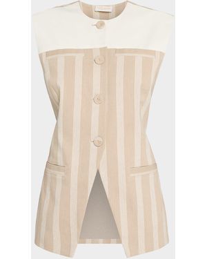 Ramy Brook Nicola Striped Vest - Natural