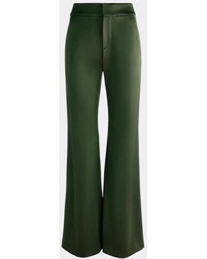 Alice + Olivia Dylan High-Rise Wide-Leg Pants - Green