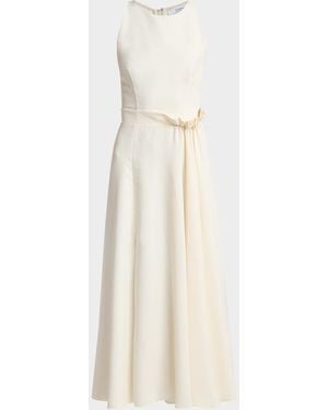 Givenchy Sleeveless Ruched Waist Fluid Dress - Natural