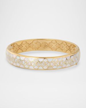 Jan Leslie Petal Mother Of Pearl Bangle Bracelet - White