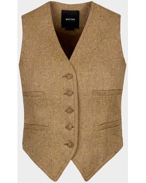 Smythe Cropped Cotton Vest - Natural