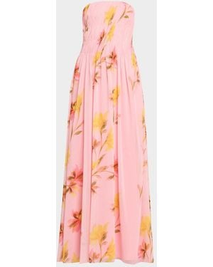 As It May Emilia Strapless Woven Gown - Pink