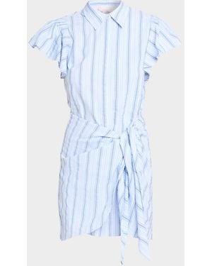 Cinq À Sept Charmine Stripe Shirtdress - Blue