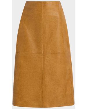 Rag & Bone Jordie Faux Leather Skirt - Natural