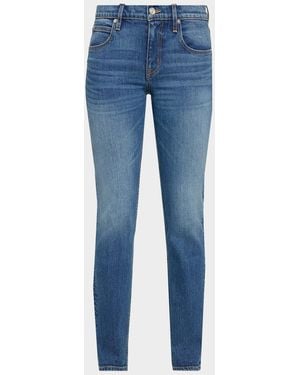 SLVRLAKE Denim Naomi Low-Rise Slim Straight-Leg Jeans - Blue