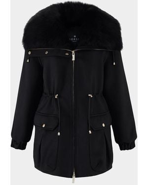 Gorski Jacket With Detachable Shearling Collar - Black