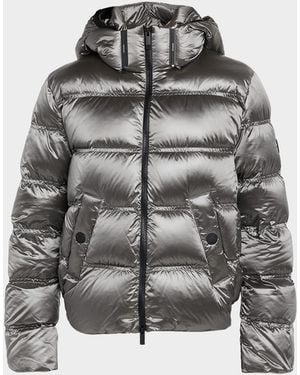 Moncler Quilted Short Down Jacket - Gray