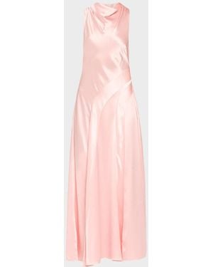 Acler Femme Fatale Lecha Satin Maxi Dress - Pink