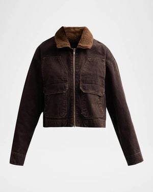 SLVRLAKE Denim Atlas Canvas Worker Jacket - Black