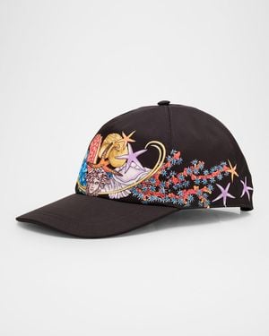 Versace La Vacanza Foulard Twill Baseball Cap - Multicolor