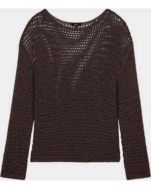 Rails Evangeline Open-Weave Sweater - Brown