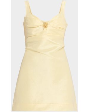 Acler Newcatton Fitted Mini Dress - Yellow