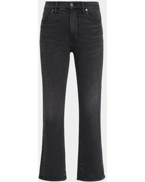 Veronica Beard Milla High-Rise Straight-Leg Jeans - Gray