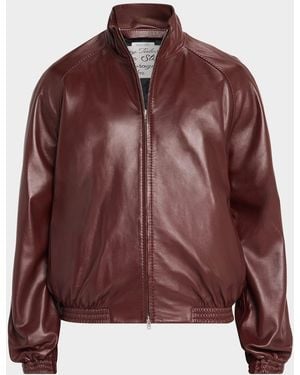 Acne Studios Apos;S Lokot Leather Blouson Jacket - Brown