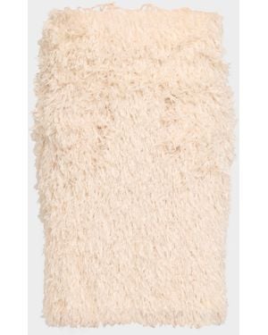 TOTEME Feathered Jersey Knee-Length Skirt - Natural