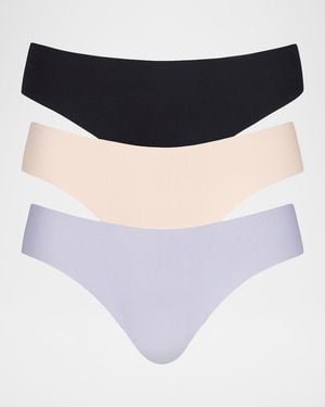 Commando Butter Stretch Modal-Blend Thongs, Set Of 3 - Blue
