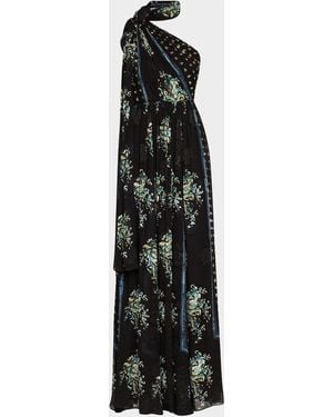 Ulla Johnson Angelique Draped Scarf Gown - Black