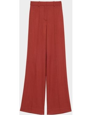 Adam Lippes Wyatt Stretch Canvas Wide-Leg Pants - Red