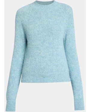 Dries Van Noten Texas Marl Alpaca-Wool Crewneck Sweater - Blue